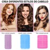 Rulos para Cabello，ZJTZJY Juego de Rodillos de Velcro con Accesorios，Rizador