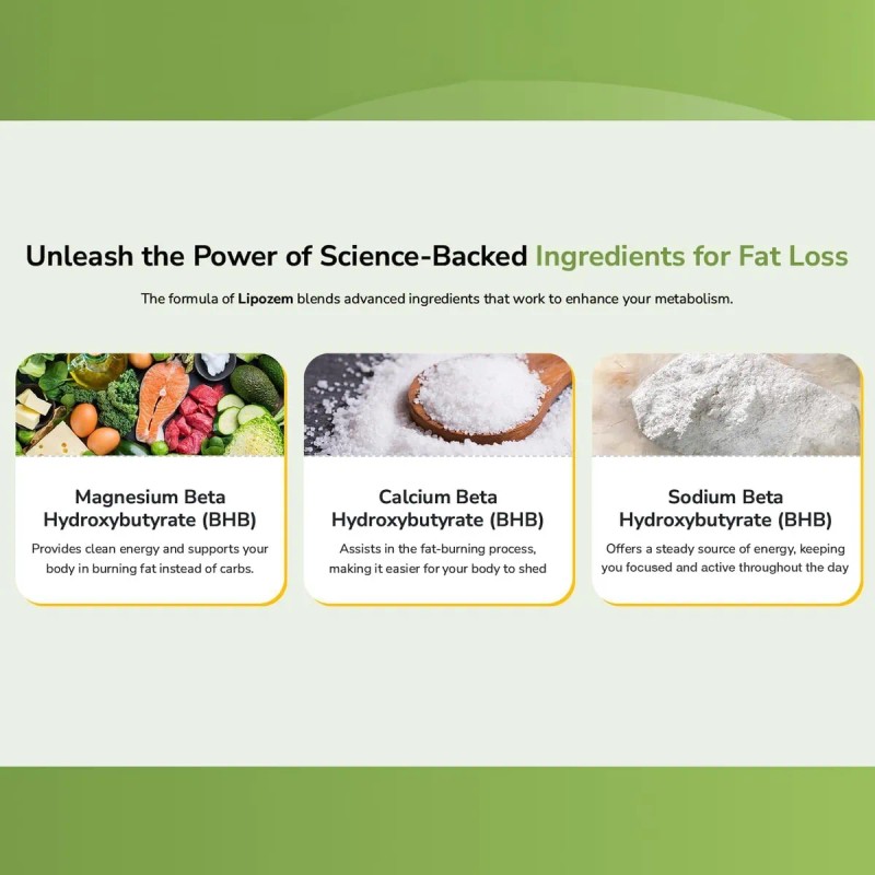 Lipozem For Energy, Vitality Andwellness, 100 Natural Sin Sabor