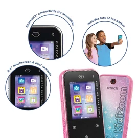 VTech KidiZoom Snap Touch Pink, Device for Kids with 5MP Camera,Take Photos, Selfies & Videos, Includes MP3 Player, Filters, Bluetooth & More, 6, 7+ Years, English Version,17 x 120 x 60 millimeters
