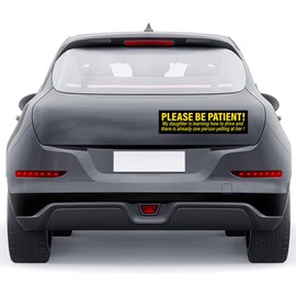 BAVAHA Please Be Patient My Daughter is Learning How to Drive and There is Already One Person Yelling at Her! Be Patient Kid Driver Sticker New Driver Sticker Student Driver Sticker [15"x3.75"]