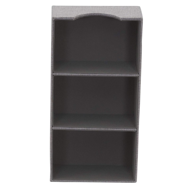Household Essentials Grey 727-1 Deep 3 Section Drawer Organizer Box