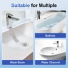 JOMST Bath Universal 2-in-1 Bathroom Sink Stopper, Pop-up with Anti-Clog