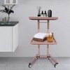 BEACCOSS 2-Tier Stainless Steel Rolling Cart with Foldable Design -