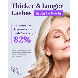 Keranique Lash Growth Serum - Eyelash Enhancer for Women with Thin & Brittle Lashes - Intense Boost for Long, Natural Eyelashes