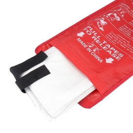 BXFRAE Emergency Fire Blanket, 40"x40" Flame Suppression Fiberglass Fire Blankets for Home Kitchen Camping Car Office Warehouse (1)