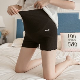 Mamkong Maternity Innerwear: Comfortable Under-Skirt Shorts, Panties & Leggings for Pregnant Women Black/XL