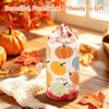 Fall Cups, 16oz Autumn Pumpkin Iced Coffee Glass Cup with