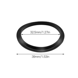 wocpvm Pack of 3 Replacement Seals for Sink, Seal for Sink, Sealing Rings Set, Black Universal Sealing Seal for Bathtub Plug, Valve Plug Strainer (39 mm)