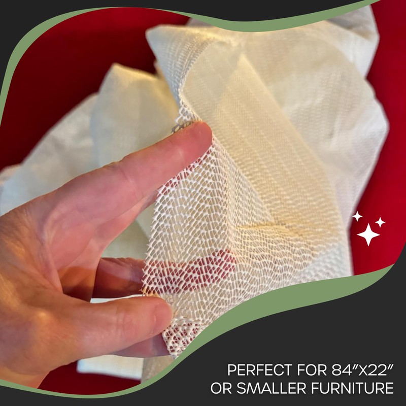 Nevlers 84"x22" White Couch Cushion Grip Pad | Durable PVC