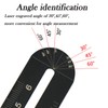 Lyshujli Multi-Angle Measuring Ruler,16-Sided Angle Measurement,Tile Holes Measure Ruler,Aluminum Alloy