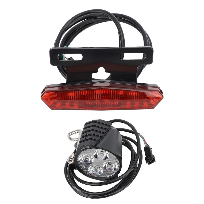 Electric Headlight and Tail Light Set LED Front Rear Warning