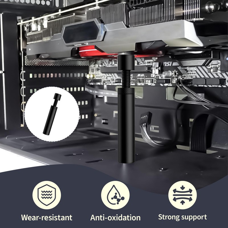 GPU Aluminum Adjustable 75-120mm Video Card Holder with Magnetic Base