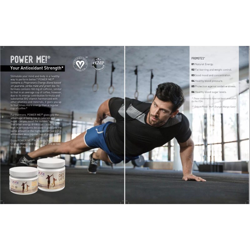 VIVRI- POWER ME, Orange Mango- 30 day- Natural Energy Mix.