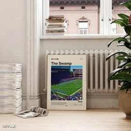 The Swamp Florida Gators Stadium Poster, Sports Poster - Size: 12x18 inch (30cm x 45cm)