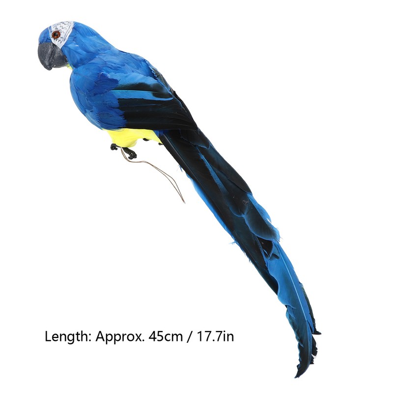 45cm Simulation Parrot Artificial Bird Decor Feather Crafts Gardening Props