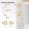 Leydebong Keyed Different Crystal Glass Entry Door Knob and Single