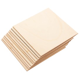CORHAD 10Pcs Unfinished Wooden Squares for Crafts Flat Cut Edges DIY Wood Boards Safe Durable Wood Planks for Handicrafts for Home Decoration and Family Projects