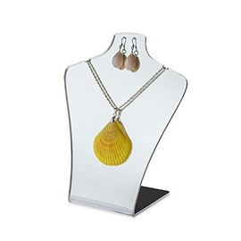 Source One Jewelry Display Bust for Necklaces and Earrings Countertop (6 Pack, Mirror)