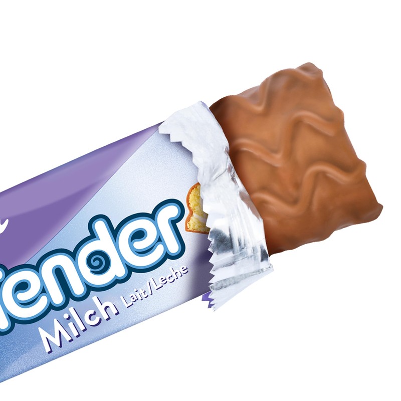 Milka Tender Milch 21 x 37g, Biskuit-Rolle mit Milchcrèmefüllung und