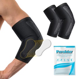 TMZELOA Ellenbogenbandage 2er Set mit Kinesiologie Tape - elbow support Bandage Ellenbogen mit Kompression Herren Damen für Tennisarm, Golferarm, Schmerzlinderung und Unterstützung bei Sport
