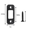 Deadbolt Strike Plate Black, 1" x 2-1/4" Round Corner Matte