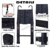 6.2M Telescopic Ladder Come wiht Roof Hook Kit Aluminium Black