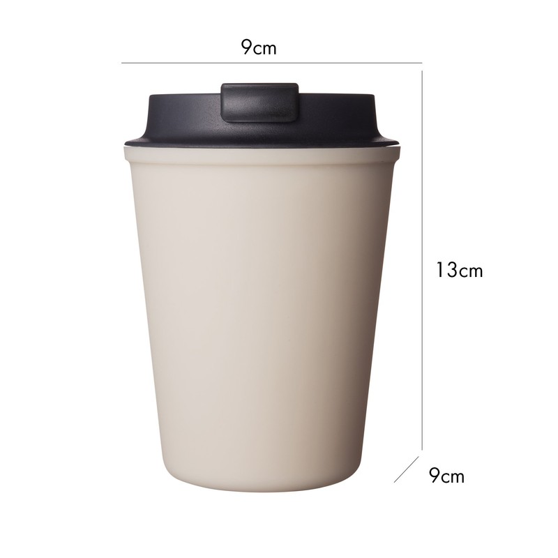 Rivers Plastic Wall Mug, Sleek, Beige