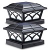 SIEDiNLAR Solar Post Cap Lights Outdoor Glass 2 Modes 8