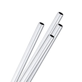 M METERXITY 4-Pack 250mm 6063 Aluminum Round Tube, 4mm ID 5mm OD Seamless Aluminum Tubing for Construction/Machining/DIY Crafting, Metal Straight Pipe [0.16x0.2x9.8IN]