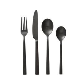 River 16-Piece Black Stainless Steel Flatware Set (Service for 4)