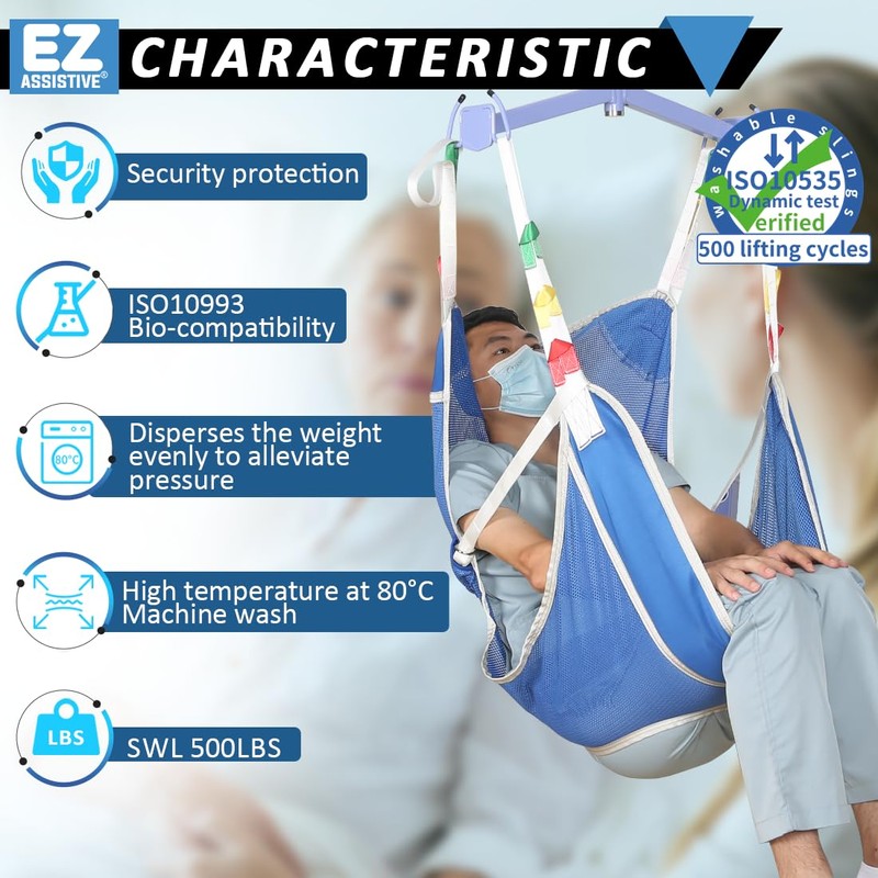 EZ Assistive Hoyer Lift Sling with Commode - Patient Lifting