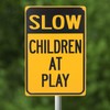 iplusmile 2Pcs Slow Down Children at Play Sign, Reflective Metal