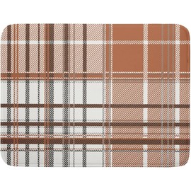 Brown White Buffalo Plaid Dish Drying Mat 18 x 24 Inch With Absorbent Reversible Microfiber Retro Tartan Farmhouse Drying Mats Dish Drainer Mat Fast Dry For Kitchen Dining Room Decoration