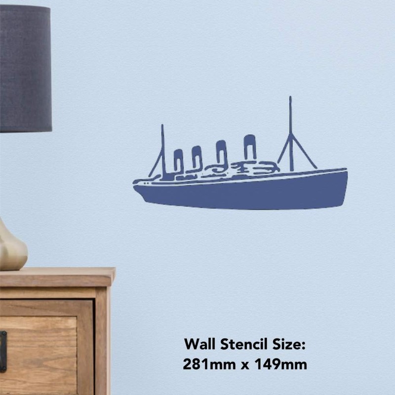A4 'Titanic Ship' Wall Stencil/Template (WS00029839)
