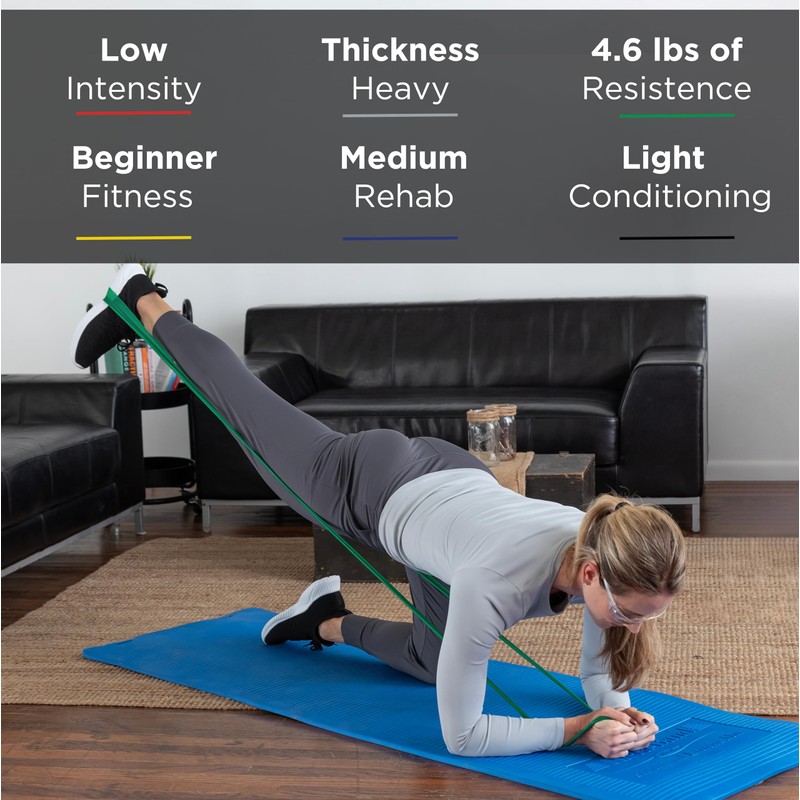 THERABAND Professional Latex Resistance Bands, Individual 6 Ft Elastic Band