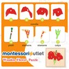 MONTESSORI OUTLET Nature Materials Flower Puzzle Early Preschool Learning Toys