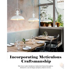 GUIHUALOVE White Pendant Lights Kitchen Island 2 Pack, 13.8 Inch Dome Pendant Light, White Farmhouse Pendant Light, Industrial Pendant Lights for Kitchen Barn Hallway Porch Dining Room