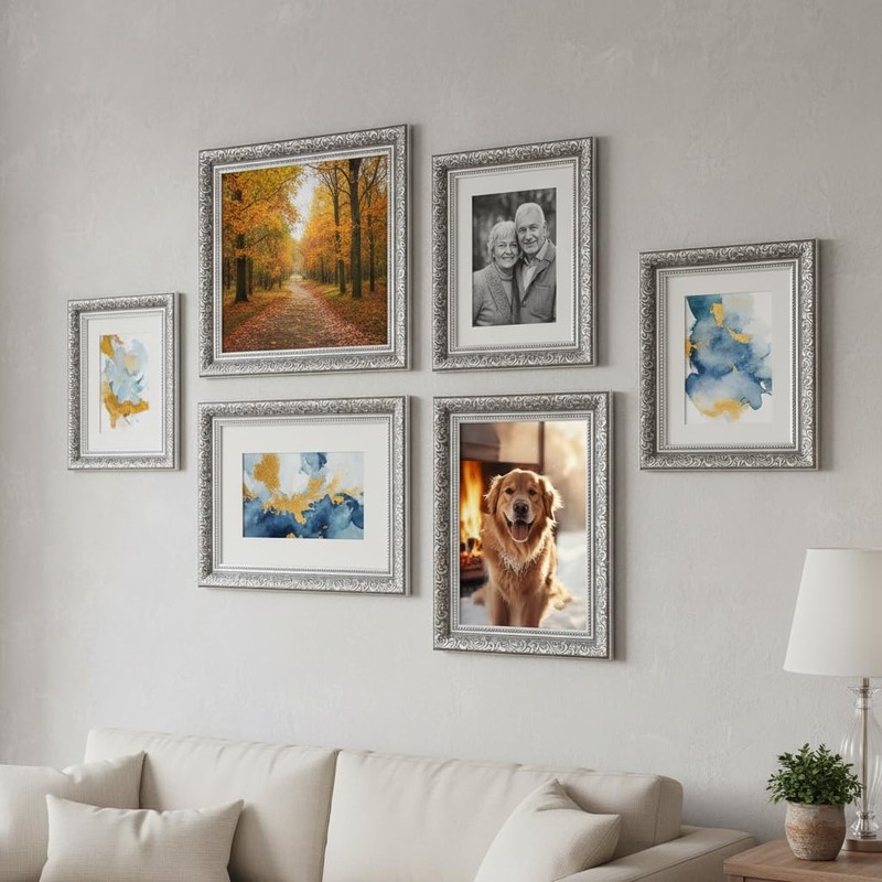 VictoR 8x10 Picture Frame Rubens Black Silver - Picture Frames