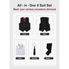 YuanLu 4 Piece Boys' Formal Suit Set with Black Vest