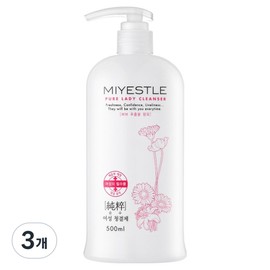 Miettel Pure Feminine Cleanser, 500ml, 3 pieces / 미에뜰 순수 여성청결제, 500ml, 3개