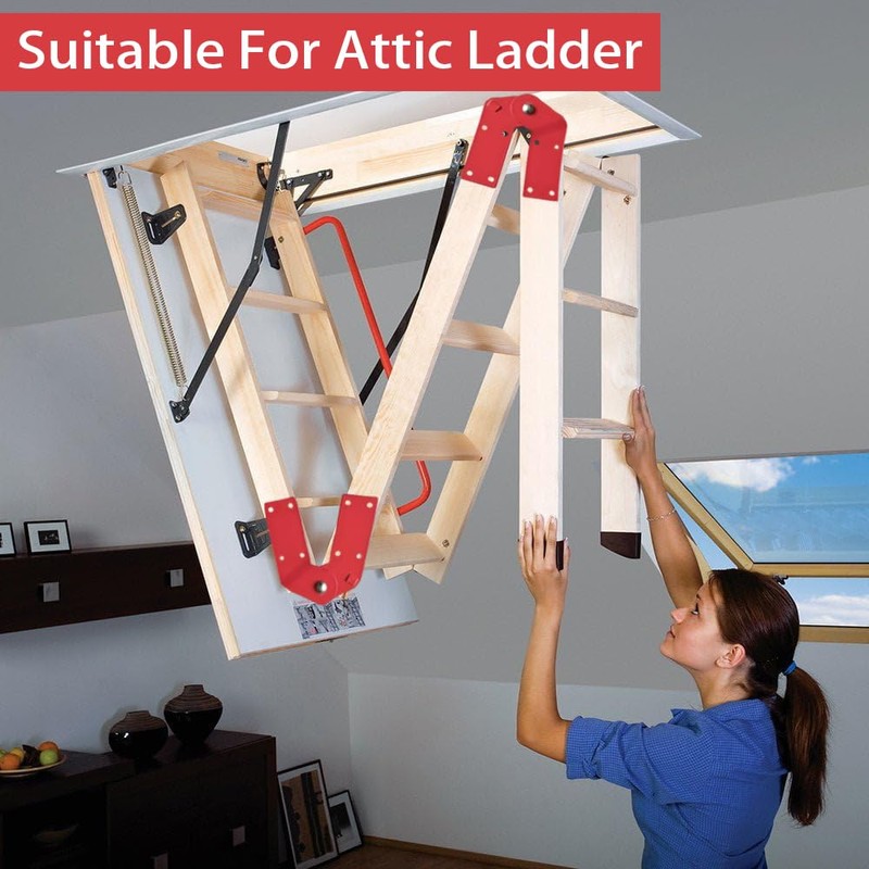Attic Ladder Hinge 2pcs for Ladder Pull Down System, Durable