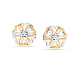 LeCalla 925 Sterling Silver Crystal CZ Daisy Flower Small Stud Earrings for Teen Women and Mother Daughter Mother's Day Valentine's Day, Silver, Cubic Zirconia