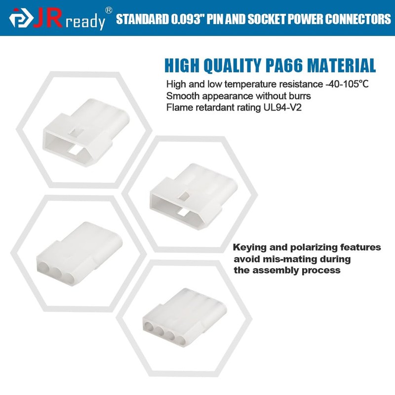 JRready ST6416 Standard.093 Pin and Socket Connectors 3 Circuits (6