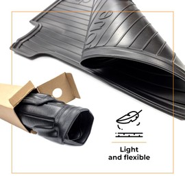 FROGUM DryZone Rubber Mat All Year Round Practical Car Boot Mat Boot Liner Suitable for Volvo V60 I 2010-2018 High Edge Robust and Durable