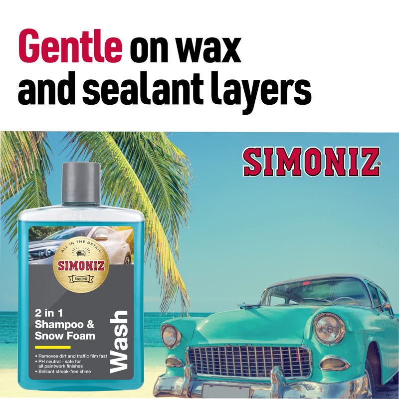 SIMONIZ SAPP0170A 2 in 1 Shampoo and Snow Foam, Blue