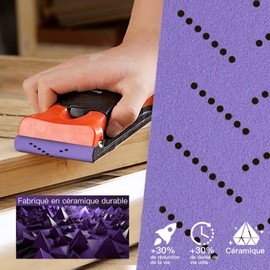 Purple Ceramic Sanding Paper Roll 70mm x 12m Sanding Roll Car Multi Hole Coat Removal Sanding Car Sanding 150 Grit