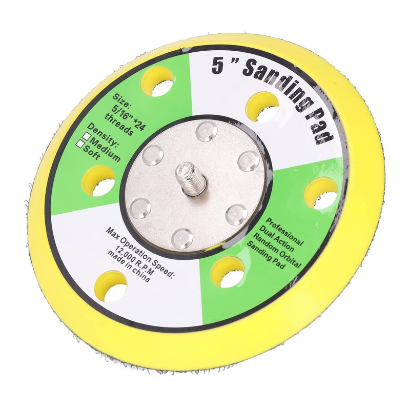 5in Sanding Pad PU Backing Plate Pneumatic Sander Buffer 12000RPM