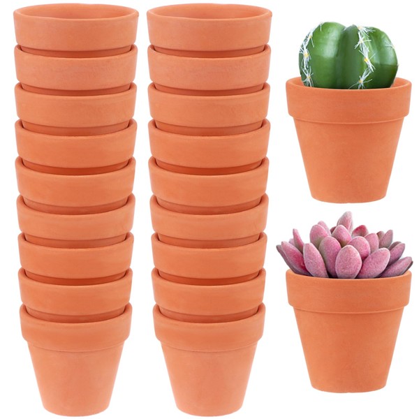 20 Pcs Mini Terracotta Pot Clay Pottery Planter 1.77 Inch