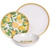 Melamine Dinnerware Sets- 12pcs Melamine Plates and Bowls Set for