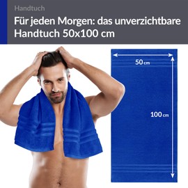 Lashuma Wellness Towel Set 50 x 100 cm Made of High-Quality Cotton Azure Blue, London Luxury Towel Gift Set for Women, Ideal for Spa and Relaxation